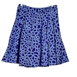 Annabella Blue Purple Abstract Floral A-Line Mini Skirt Mens Size Medium